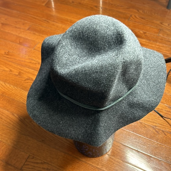 Saks Fifth Ave Wool and Leather Fedora - Picture 5 of 7